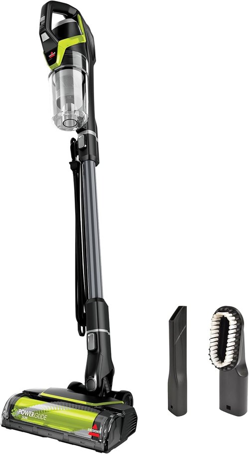 Bissell PowerGlide Slim Vacuum - Powerful Pet Hair Pickup, Lightweight Design, 3-in-1 Tools, XL Tank - Black & Green