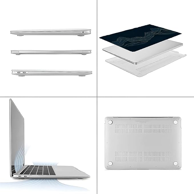 COTAIL Compatible with MacBook Air 13.3 13.6 Inch Case 2022 2021 2020 2019 Plastic Hard Shell Case Cover,13.6 Air (A2681) M2 2022, Dark Mountains