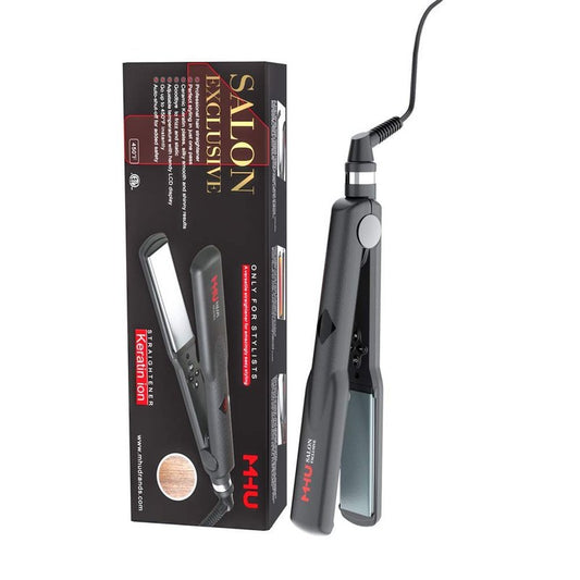 Professional Keratin Hair Straightener 1.25" Wide Flat Iron Hair Straightener Instant Heat Up Flat Iron 285â-450â, Dual Voltage, Auto Shut Off (Black)