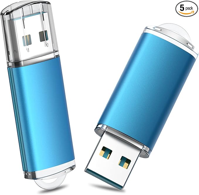 TOPESEL 2 Pack 64GB USB 3.0 Flash Drive High Speed Thumb Drive Memory Stick Jump Zip Drive for PC laptops, Tablets, TVs, Car Audio, Blue(64GB 2Pack)