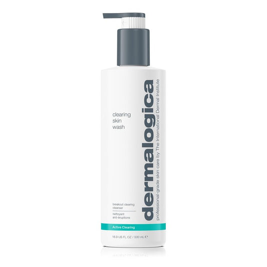 Dermalogica Clearing Skin Wash, Acne Face Wash with Salicylic Acid BHA and Tea Tree Oil - Foaming Cleanser for Oily, Combination, and Breakout-Prone Skin, 16.9 fl oz