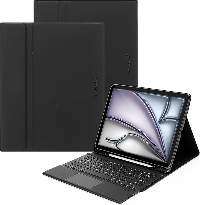 Sahara - Navigate Series Keyboard Case with Track Pad for iPad Air 13" (M2 2024, M3 2025 & M4 2026), Black, (TB00418)
