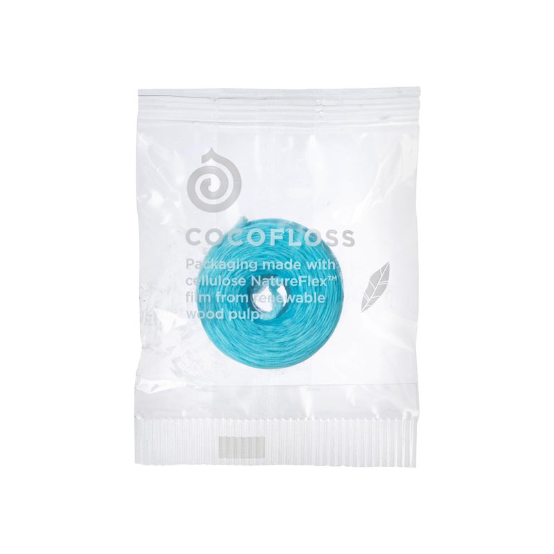 Cocofloss Woven Dental Floss Refill, Dentist-Designed Oral Care, Delightful Mint, Waxed, Expanding, Vegan, Kid-Friendly String Floss with Coconut Oil, 1 Refill Spool (33 yd)