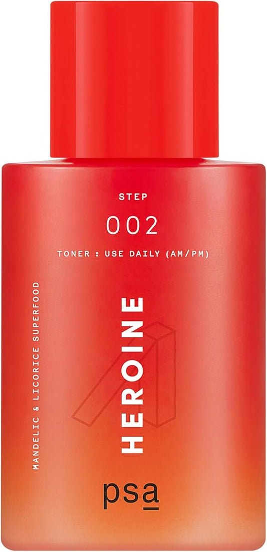 Heroine Mandelic & Licorice Superfood Toner - Gentle Exfoliating Formula with Kombucha & Pomegranate Extract | 100 mL | Suitable for All Skin Types