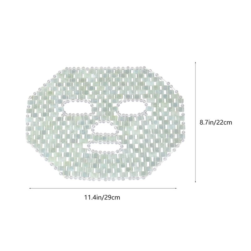 FRCOLOR Natural Jade Facial Mask Stones Anti-Aging Sleeping Face Mask for Dark Circles Puffiness Relief and Skin Massage Tool