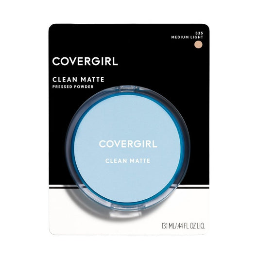 COVERGIRL Clean Matte Pressed Powder,Medium Light 535,0.35 Oz (Packaging May Vary),(Pack of 2)