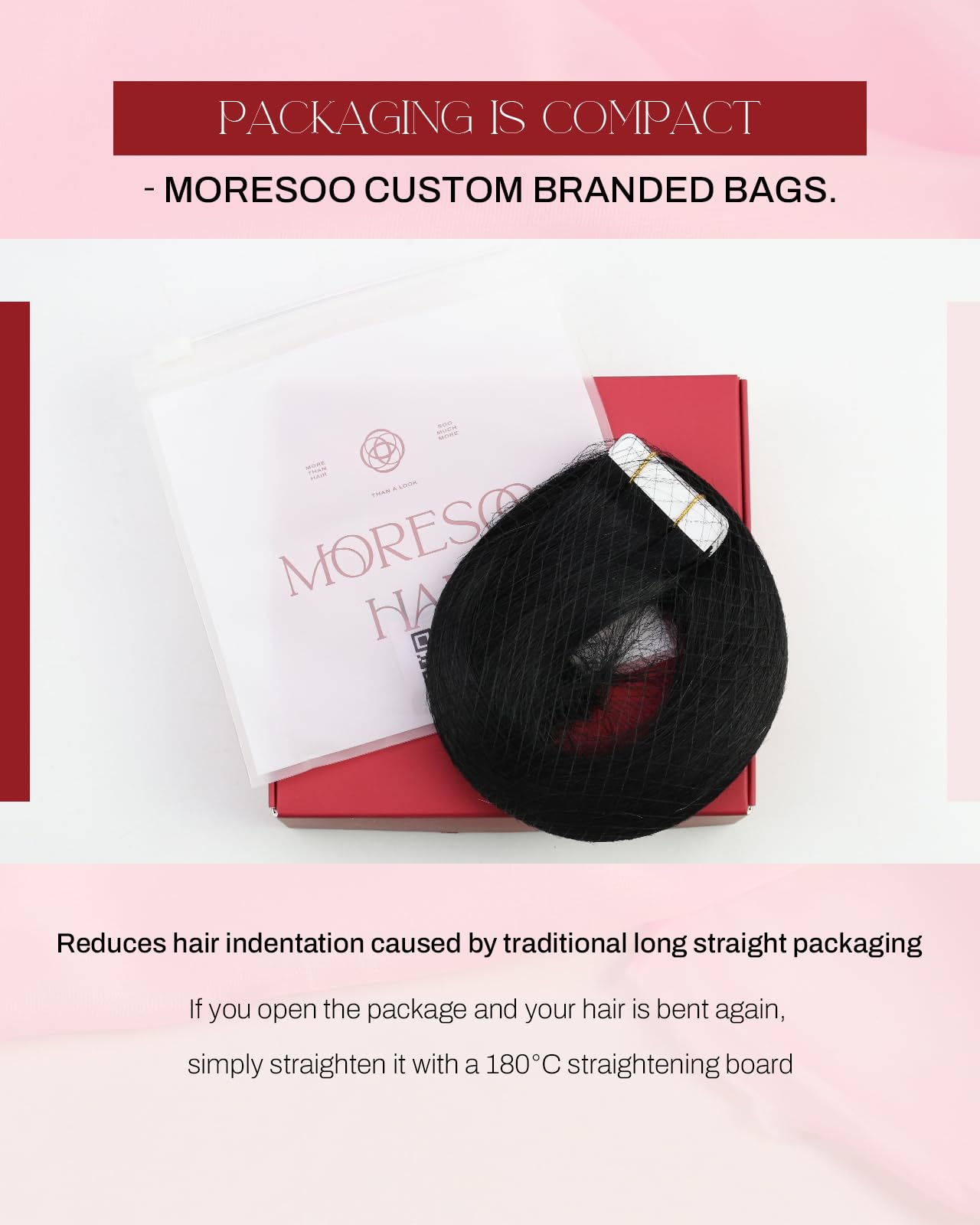 Moresoo Burgundy Tape in Hair Extensions Wine Red #99J Straight Human Hair 14 Inch 20pcs 40g Invisible Seamless Tape in Extensions for Fashion Hair Look Smooth Shiny Real Human Hair for Women
