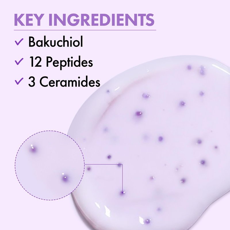 TOSOWOONG Bakuchiol Capsule Cream, High Purity Bakuchiol 5,000ppm, Retinol Alternative Wrinkle Care, Firming Anti Aging Moisturizer, 12 Peptides, 3 Ceramides, Korean Skincare, 50ml / 1.69 fl. oz.