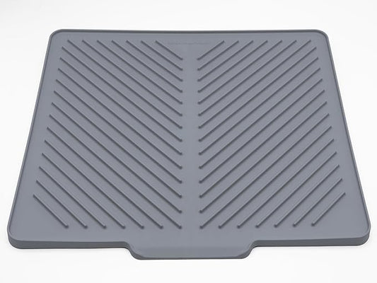 WeatherTech DishMat Drain- 16" x 18" Drip Dry Hand-Washed Dish Drying Mat, Slate