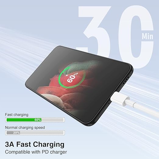 3-Pack [6.6FT+6.6FT+10FT] 60W USB C to USB C Cable, Type C Fast Charging Cable for iPhone Air 17 16e 16 15 Pro Plus Pro Max，for Galaxy S25/S24, for iPad Pro/Air/mini, for MacBook Pro/Air and More