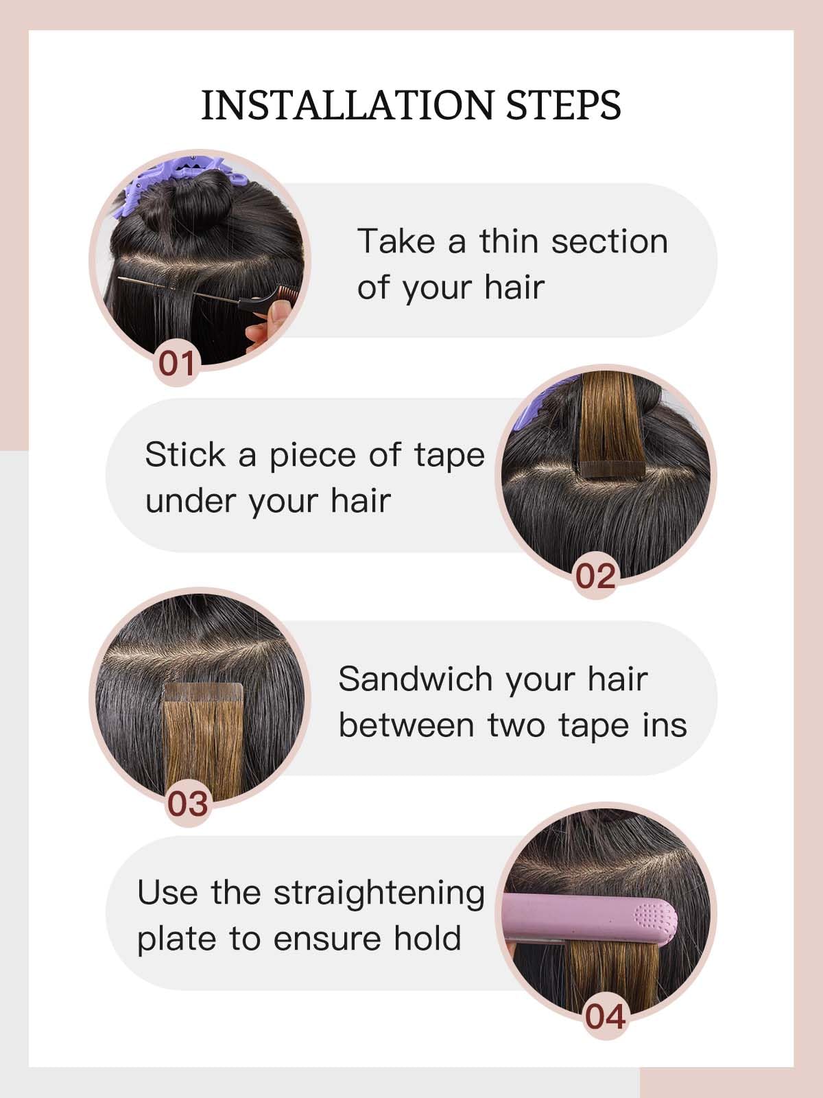 LOVELINE Tape in Hair Extensions Human Hair, Balayage Chocolate Brown to Caramel Blonde, 16 Inch 20pcs 50g, Skin Weft Seamless Invisible, Soft and Thick Luxury Remy Human Hair Extensions