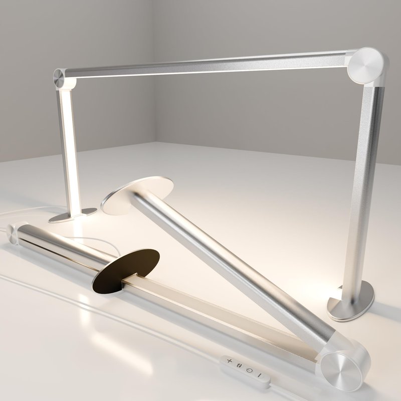 gelpal Nail Tech Lamp for Desk，30" 48W Professionals Led Light, Desk Lamp for Lash Eyelash Extension,Color Temperature 2700K-6000K, Full fold kunzl Makeup lamp,Salon&Home(Silver)