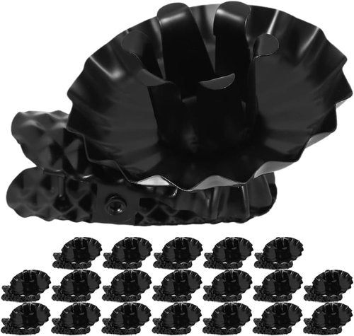 Ciieeo Candle Holders - 20pcs Vintage Clip-On Christmas Tree Candle Holders | Black Holiday Decor