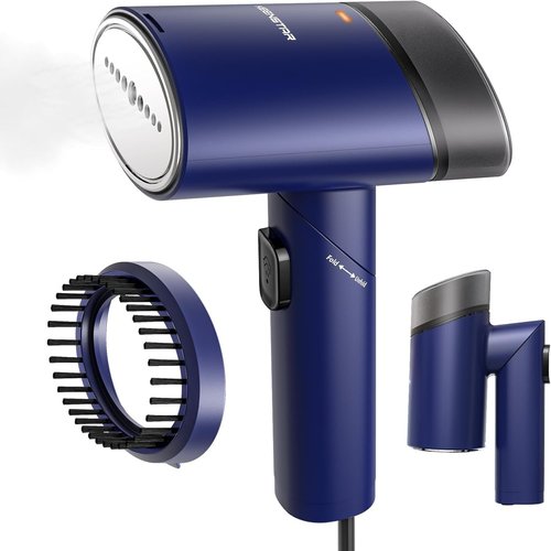 KEENSTAR Travel Steamer - Dual Voltage Handheld Fabric Wrinkle Remover | Fast 15s Heat-Up, 1200W