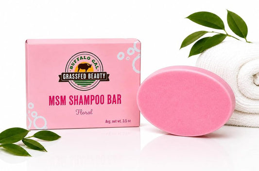 MSM Shampoo Bar - Natural pH Balanced Formula for All Hair Types | 4 oz Floral Scent