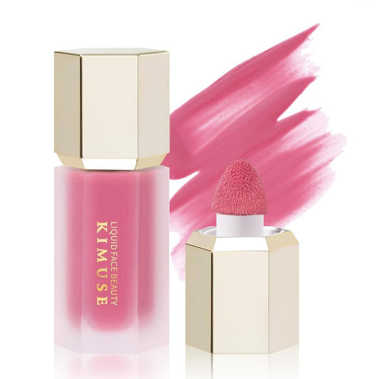 KIMUSE Liquid Blush - Soft Cream Blush for Cheeks, Long-Wearing, Waterproof & Smudge Proof, Dewy Finish