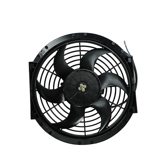 FSBCGT 2PCS 10 Inch Universal High Performance Slim Fan Push Pull Electric Radiator Cooling Fan 12V 80W Mount Kit Black