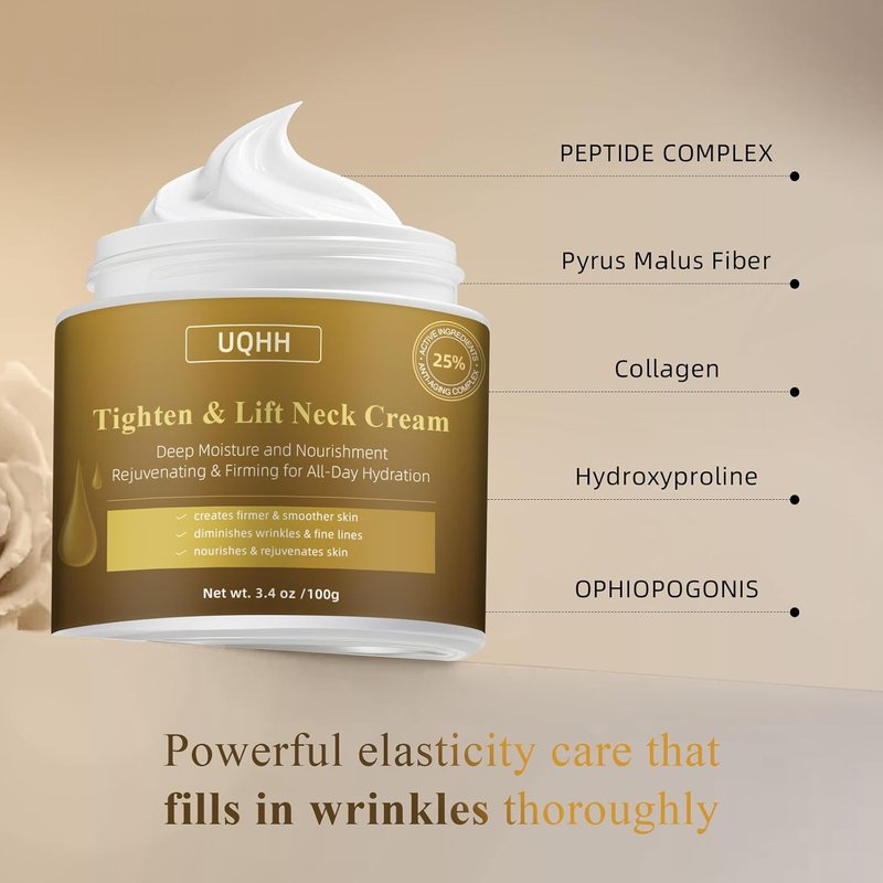 Neck Firming Cream - Moisturizing Tightening & Lifting Formula | 3.4oz for Fine Lines & Sagging Skin
