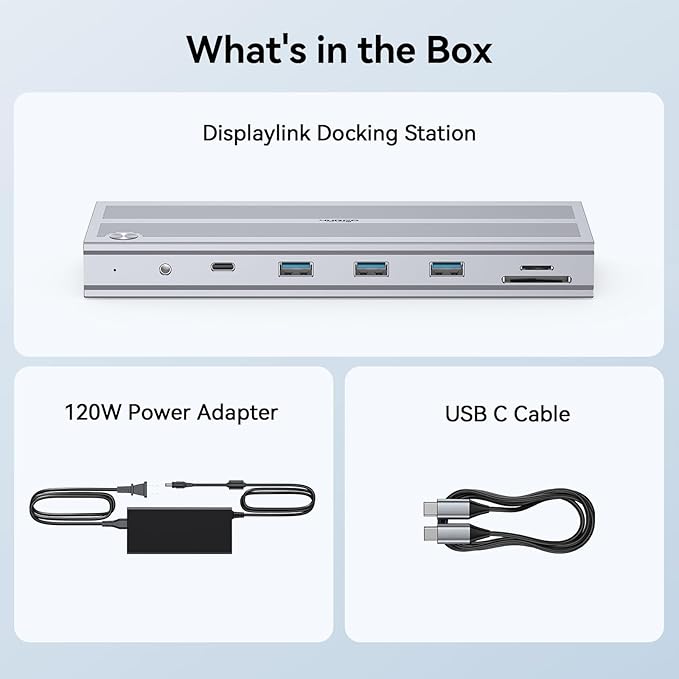 4URPC USB C 𝗗𝗼𝗰𝗸𝗶𝗻𝗴 𝗦𝘁𝗮𝘁𝗶𝗼𝗻 𝗧𝗿𝗶𝗽𝗹𝗲 𝗗𝗶𝘀𝗽𝗹𝗮𝘆 with 120W Power Adapter, 3XHDMI, Laptop Docking Station 3 Monitor for Windows, MacBook/Mac mini M4(5 USB, Ethernet, SD/microSD)
