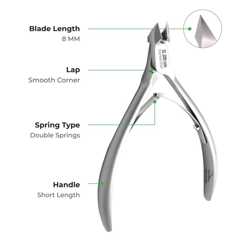 NGHIA Professional Cuticle Nipper CL-205 | Stainless Steel (6MM)