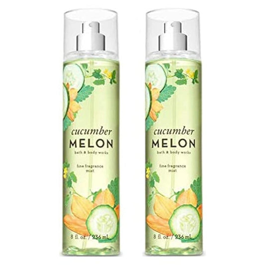 Cucumber Melon Fine Fragrance Mist - Refreshing Scent | Pack of 2, 8 oz Bottles