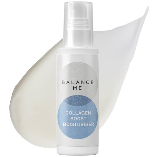 Balance Me Collagen Boost Moisturiser, Smooth and Rejuvenate Face & Neck, Anti-Ageing Cream  For All Skin Types, Peptides & Hyaluronic Acid, 99.9% Natural, Vegan/Cruelty Free, Made In UK, 1.7 Fl Oz