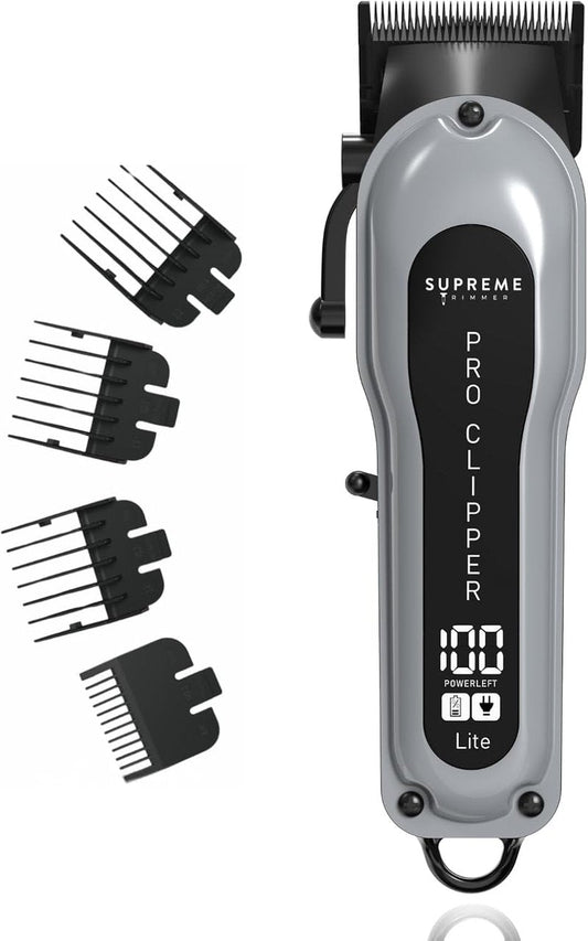 Professional Hair Clipper Set - Supreme Trimmer Pro | 210 Min Run Time, Fade Blade, Comb & Scissors Included