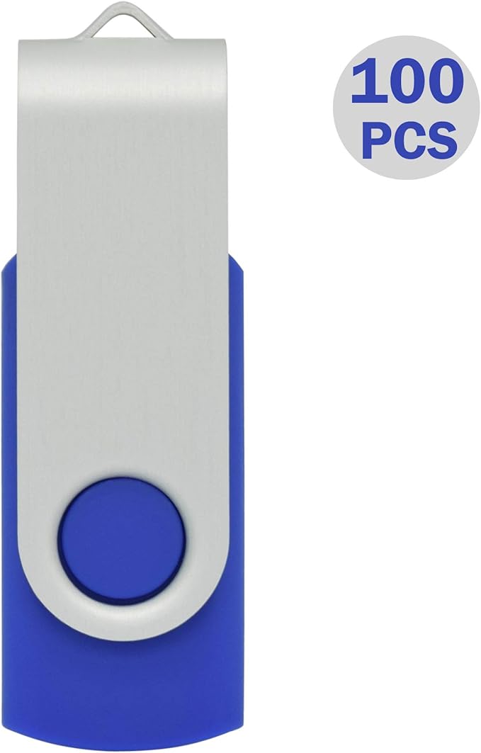 VICFUN 100 Pack 32GB USB Flash Drives Bulk 32GB Flash Drive 100 Pack USB2.0-Blue