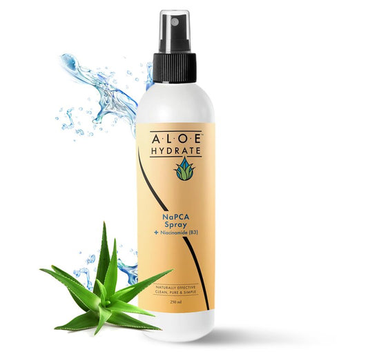NaPCA Moisturizer Facial Mist & Body Spray. Sodium PCA & Aloe vera Mist Hydrating Face Spray – Lightweight Feel - Refresh, Sooth, Restore Skin Barrier for Dry, Sensitive, Acne Prone Skin(250ml)