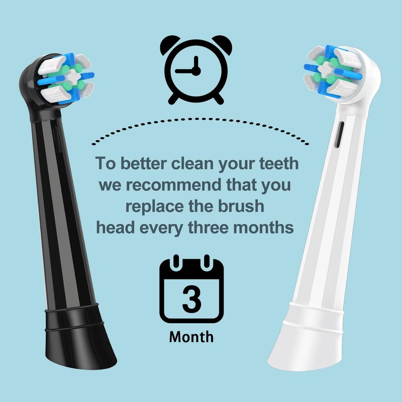 8 Pack Replacement Heads Compatible with Oral B IO 2/3/4/5/6/7/8/9/10/Deep Clean Series Electric Toothbrush, Brush Heads Refill Compatible with Oral B IO for Teeth and Gums Care (Black)