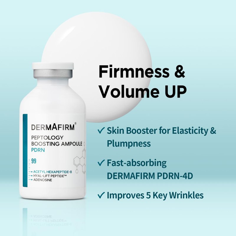 Dermafirm Peptology PDRN Boosting Ampoule - Hydrating Anti-Aging Face Serum | 30ml (1.01 fl. oz)