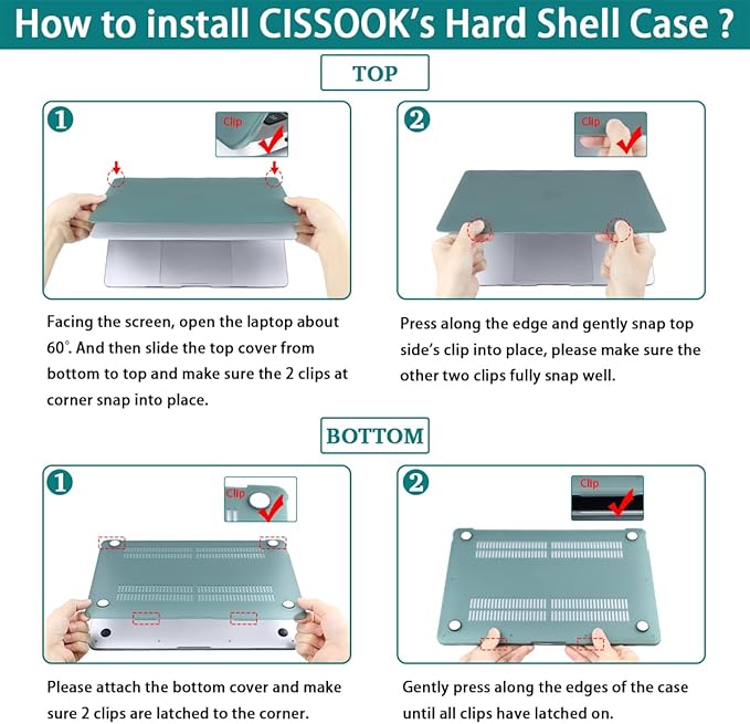 CISSOOK for MacBook Air 13.6 inch Case 2026 2025 2024 2023 2022 Release A3449 A3240 A3113 A2681, Hard Shell Case with Keyboard Cover for MacBook Air 13.6 M2 M3 M4 M5 Chip, Tropical Palm Leaves