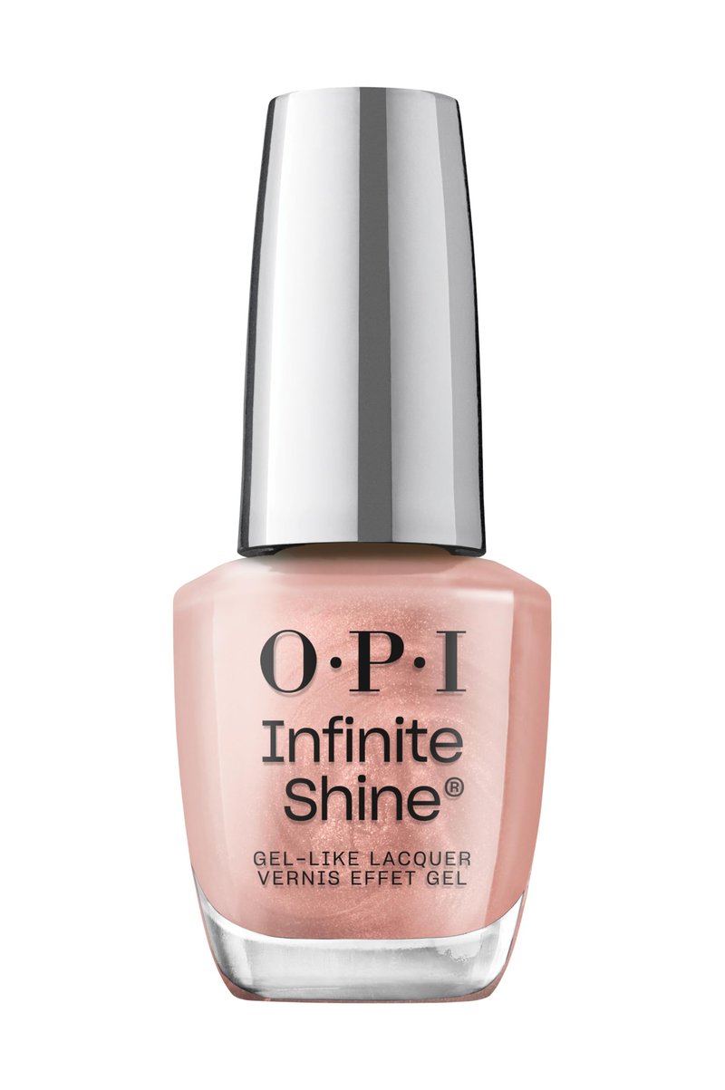 OPI Infinite Shine Werkin' Shine to Five | Opaque Bright Pink Metallic Long Wear Gel Like Nail Polish | Vegan, Long Lasting, Streak Free