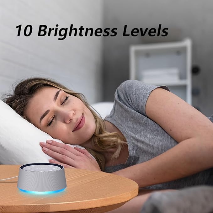 LazyNight Sound Machine with 30 Soothing Sounds White Noise Machine 12 Colors Night Light for Baby Adults Kids Sleep Machines 36 Volume Levels 5 Timers for Home Office
