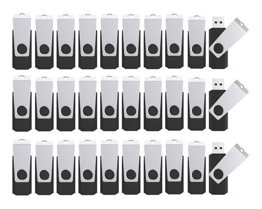 4GB Flash Drives 100 Pack, Wooolken USB 2.0 Thumb Drive with Lanyards Bulk USB Sticks for Weddings,Office, School, Data Storage Backup