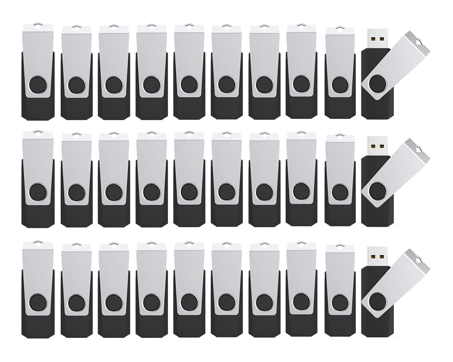 (Not 128GB) 128MB Flash Drives 100 Pack, Wooolken USB 2.0 Thumb Drive with Lanyards Bulk USB Sticks for Weddings,Office, School, Data Storage Backup