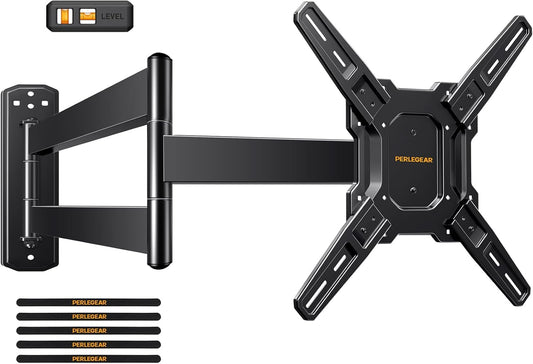 Perlegear Long Arm TV Wall Mount - Full Motion for 26-70 Inch TVs Up to 100 lbs | 31.65” Extension, Swivel & Tilt