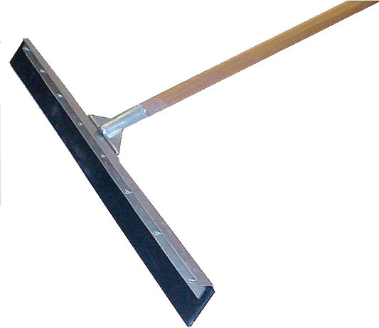 MARSHALLTOWN Asphalt Squeegee, 24 Inch Neoprene Straight Blade, 60 Inch Wood Handle, Spread Sealer Over Asphalt, Reversible, RED700244