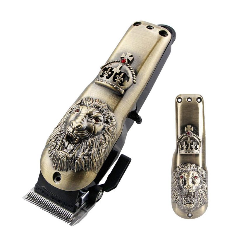 FILFEEL Professional Hair Clipper Front Cover, Electric Hair Cutter Trimmer Sheel Protective Casing for (Lion Bronze)