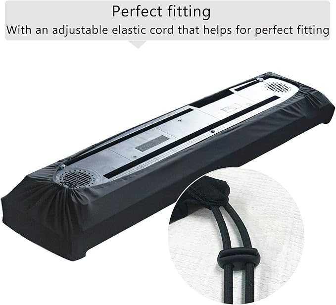 Mooson Piano Dust Cover 61-88 Keys Weighted Keyboard Small Keyboard Piano Covers Waterproof Locking Clasp Keep It From Dust and Dirt (61-76 KEYS)