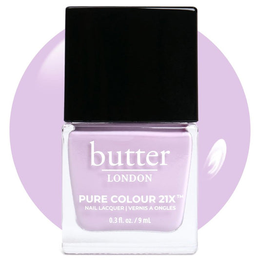 butter LONDON PC21X Nail Lacquer Polish, English Lavender - Fast-Drying, Long Lasting Gel-Like Finish & Chip-Resistant Nail Lacquer Helps Protects & Strengthens Nails - Vegan & Cruelty-Free