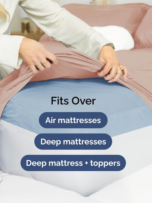 Extra Deep King Sheet Set - 6 Piece Breathable and Cooling Sheets - Hotel Luxury Bedding for Women, Men, Kids & Teens - Easy & Secure Fit - Soft, Wrinkle Free and Comfy - Extra Deep Pockets - Mauve