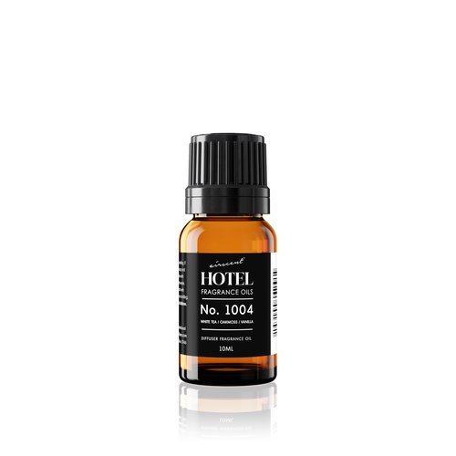 AirScent Hotel Diffuser Oil No. 1004 - White Tea, Oakmoss and Vanilla - Premium Fragrance Oil for Ultrasonic and Waterless Diffusers and Crafting - 10 mL, .34 fl oz Glass Dropper Bottle