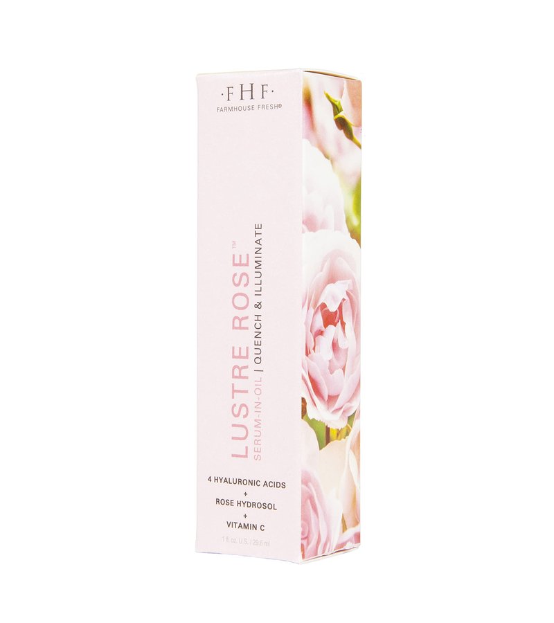 FarmHouse Fresh Vitamin C Face Serum, Hydrating Serum with Hyaluronic Acid, Lustre Rose Facial Serum-in-Oil, Moisturizer, 1 Fl. Oz