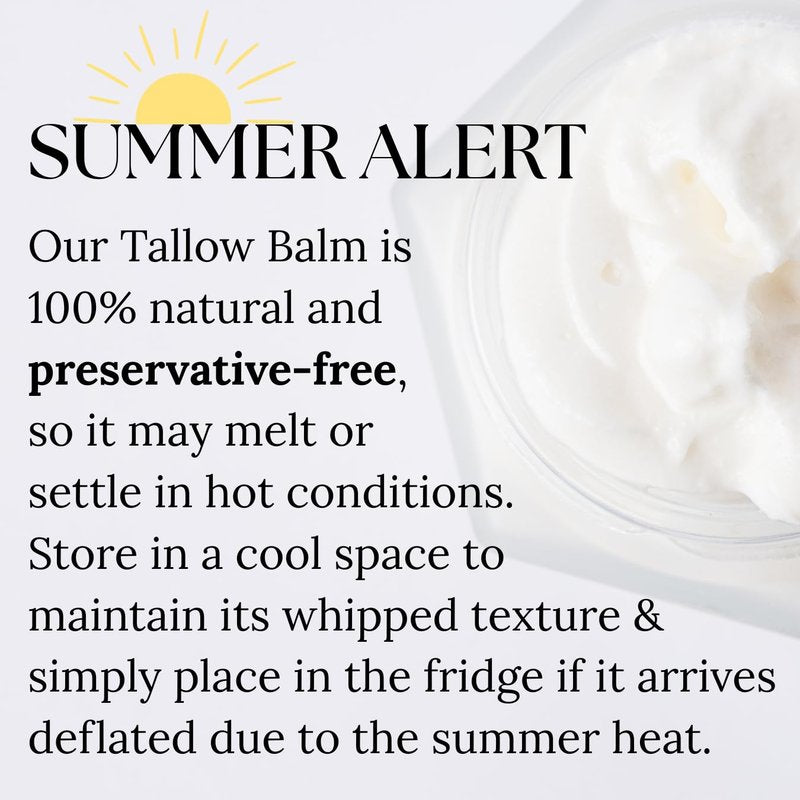 EDEN SKIN Grass Fed Beef Tallow for Skin, 6oz - Unscented Tallow and Honey Balm for Face & Body w/Jojoba Oil, Vitamins A, D, E, K & Antioxidants - Whipped Tallow for Moisturizer