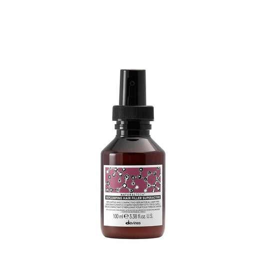 Davines Naturaltech Replumping Hair Filler - Moisturizing Treatment for Fine Hair | Thickens & Plumps, Travel Size 3.38 Fl Oz