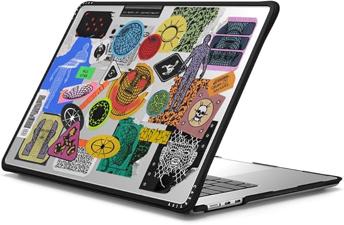 CASETiFY Impact MacBook Air 15" (M2-M5) Case [Cushioned Impact Corners/Scratch-Resistant/Anti-Slip Grip] - Dimensions - Clear Black