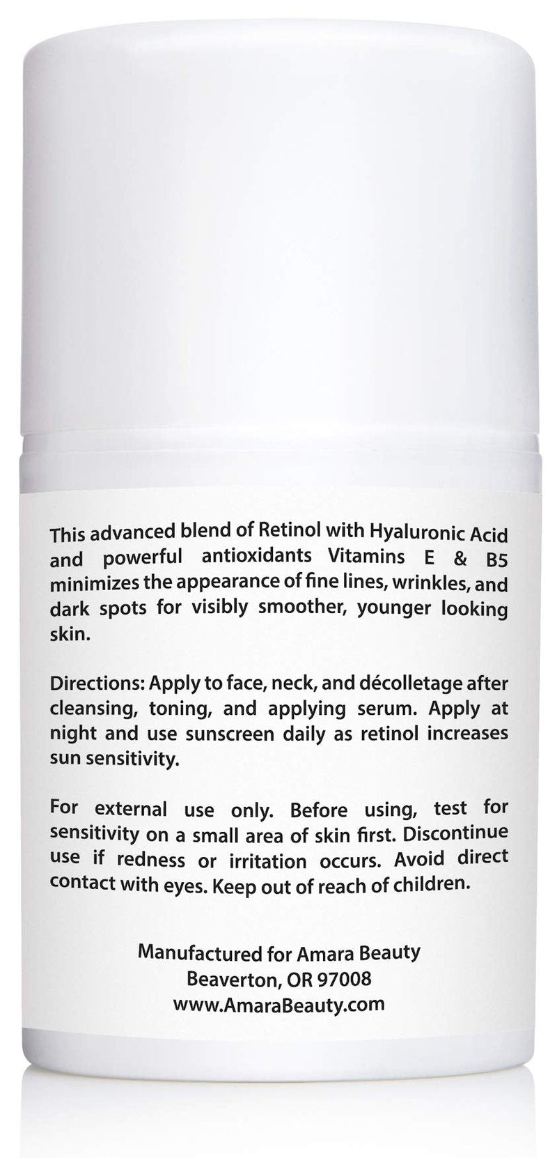 Retinol Cream for Face 2.5% with Hyaluronic Acid & Vitamins E & B5, 1.7 fl. oz.