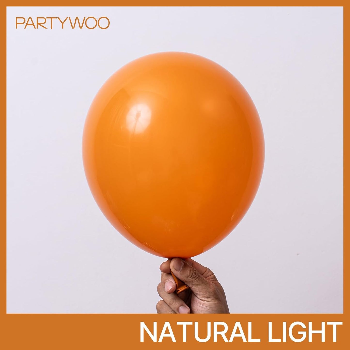 PartyWoo Burnt Orange Balloons - 100 Pcs Latex Balloon Arch Kit | 18", 12", 10", 5" Sizes for Fall Celebrations