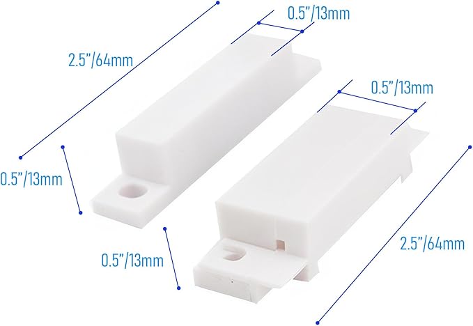 FOCMKEAS 5Pcs Magnetic Reed Switch Wired Surface Mount Normally Open NO Contact Sensor Alarm Magnetic Door Switch with 2 Wires, PVC, MC-31